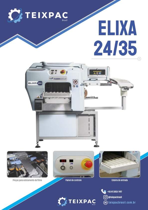 Capa do catálogo das máquinas Elixa 24 e 35